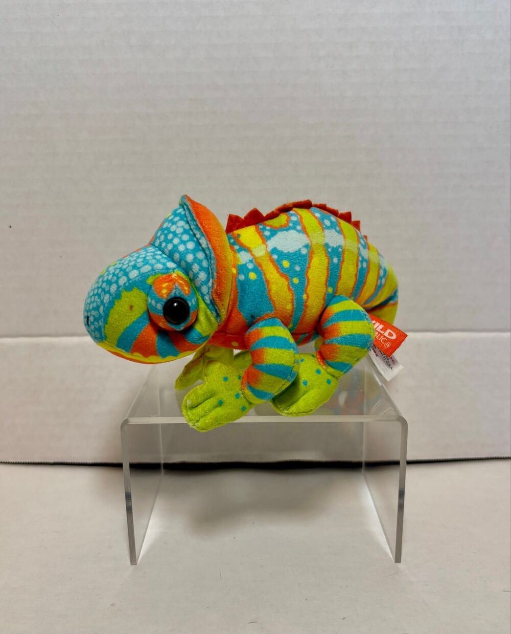 Wild Republic Chameleon Plush Colorful Lizard Reptile 6" Pocketkins Toy